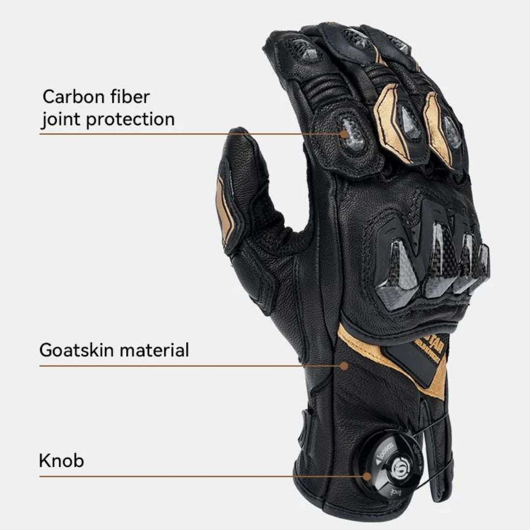 Guante Moto Deportivo Star Field Knight Proteccion Fibra Carbono